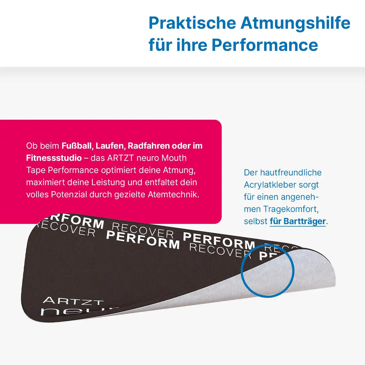 Mouth Tape Performance - 30 Stück ARTZT neuro 4