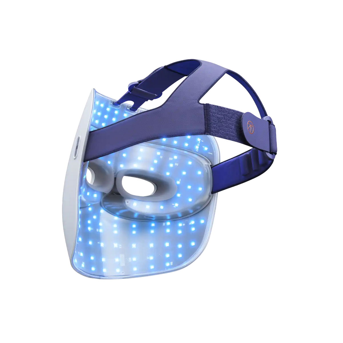 Rückansicht der Therabody Face Mask Glo mit verstellbarem Kopfband und ergonomischer Passform
