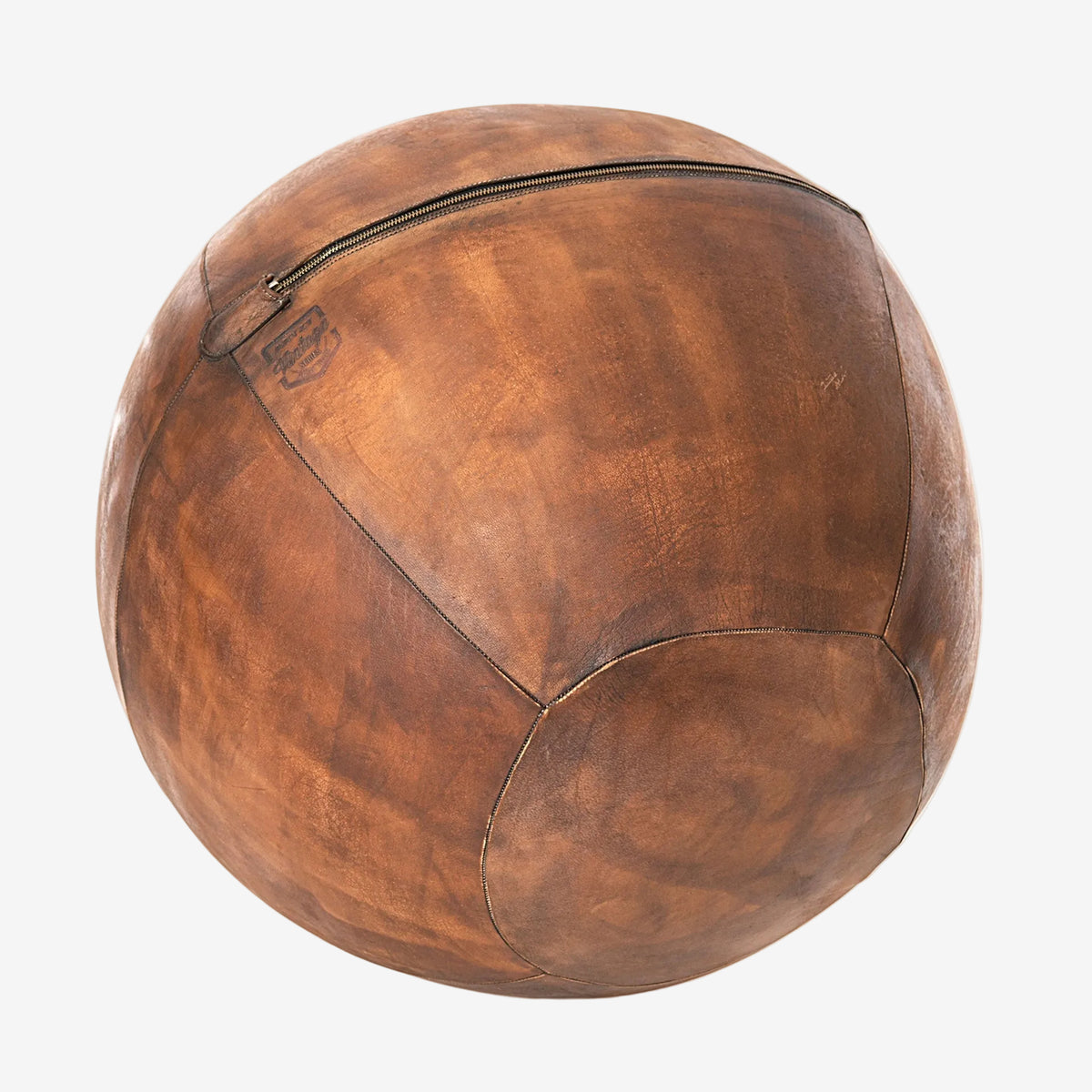 ARTZT Vintage Series Sitzball / Pezziball / Gymnastikball mit Bezug aus braunem Leder mit 65 cm Durchmesser. 5 #größe_65 cm