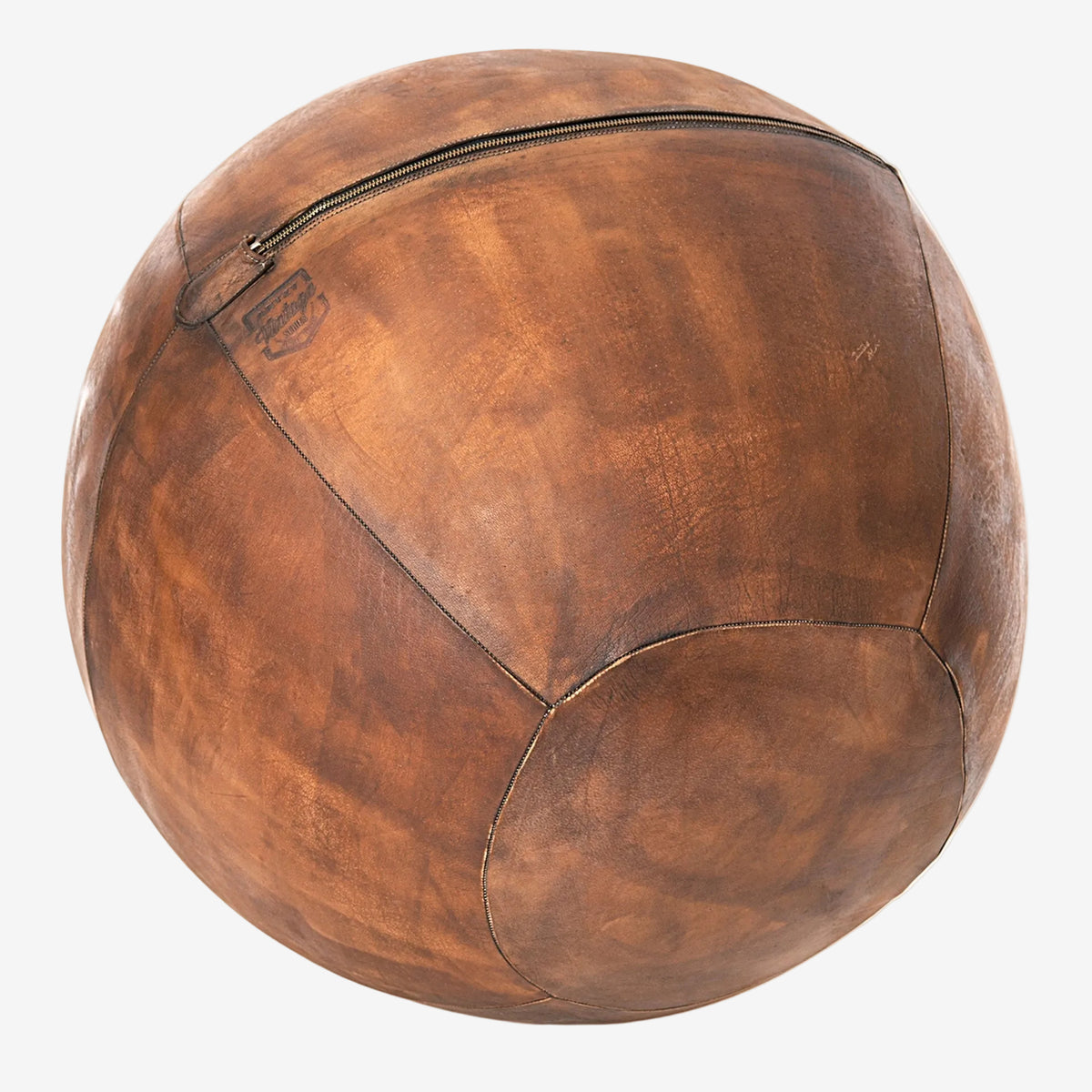 ARTZT Vintage Series Sitzball / Pezziball / Gymnastikball mit Bezug aus braunem Leder mit 75 cm Durchmesser. 6 #größe_75 cm