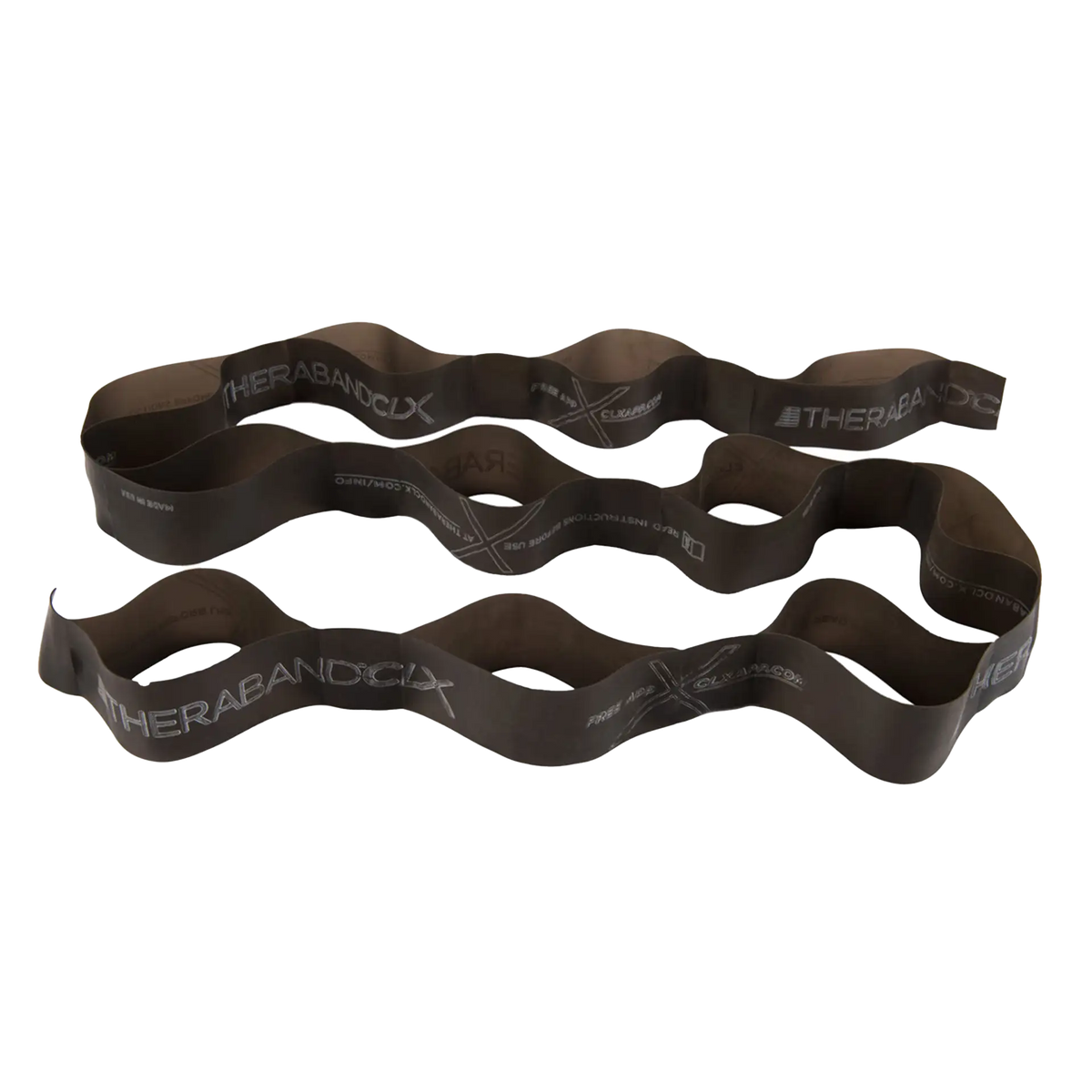 Schwarzes TheraBand CLX 2 m auf transparentem Grund #farbe_schwarz