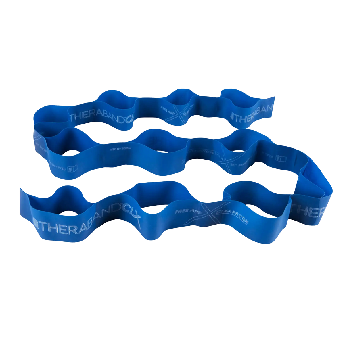 Blaues TheraBand CLX 2 m auf transparentem Grund #farbe_blau