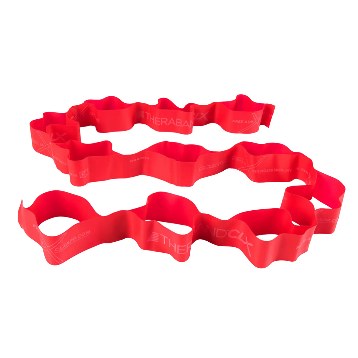 Rotes TheraBand CLX 2 m auf transparentem Grund #farbe_rot