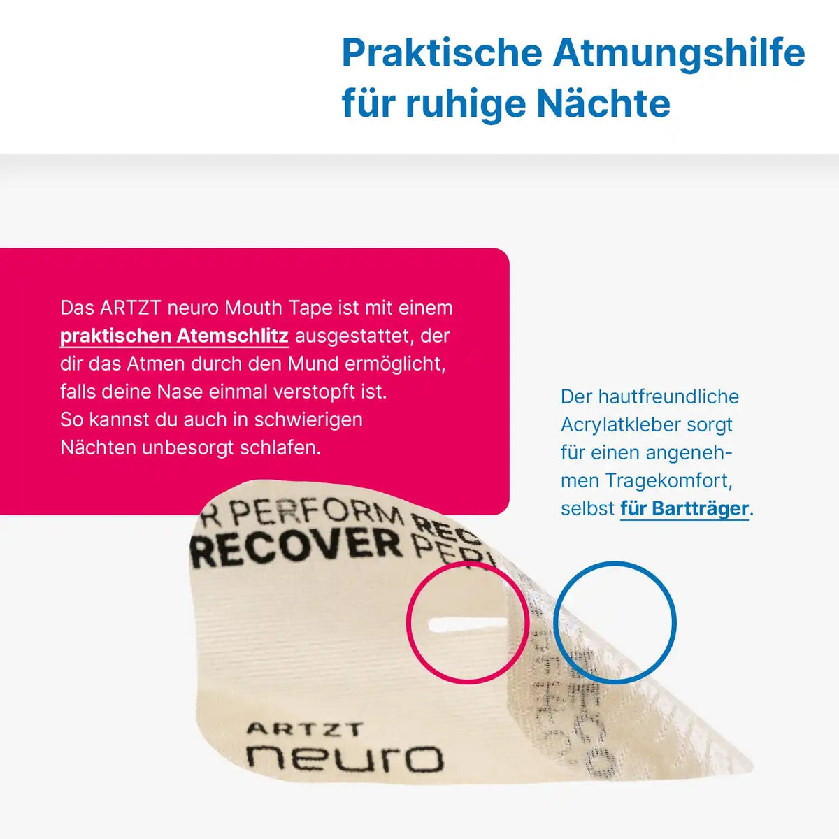 Mouth Tape Recovery - 30 Stück ARTZT neuro 5