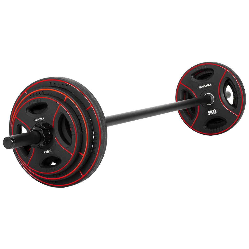 Gymstick Pro Pump Set Langantel Set auf transparentem Hintergrund.