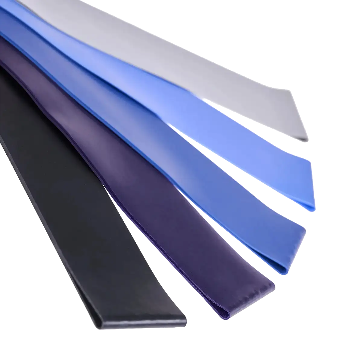 5 ARTZT thepro Loop Bands in chwarz, dunkelblau, blau, hellblau und hellgrau.