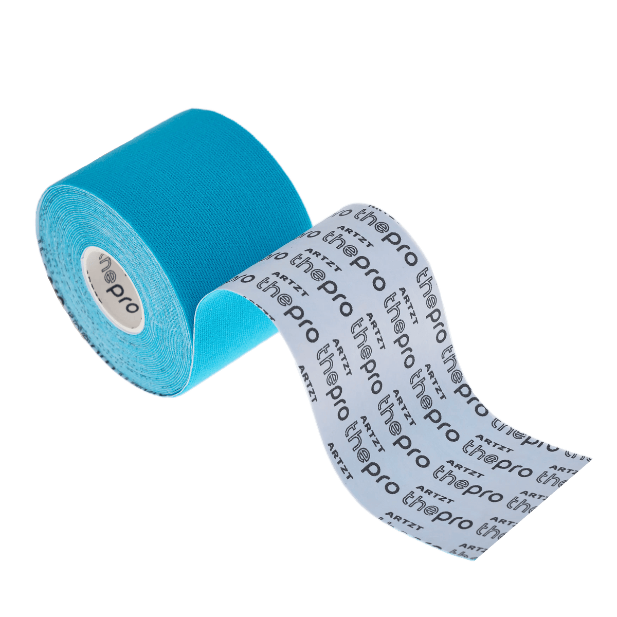 Ein ARTZT thepro Kinesiologisches Tape in blau auf transparentem Hintergrund #farbe_blau