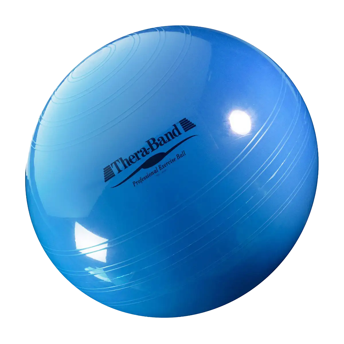 THERABAND Standard Gymnastikball in blau auf transparentem Hintergrund. #größe_75 cm
