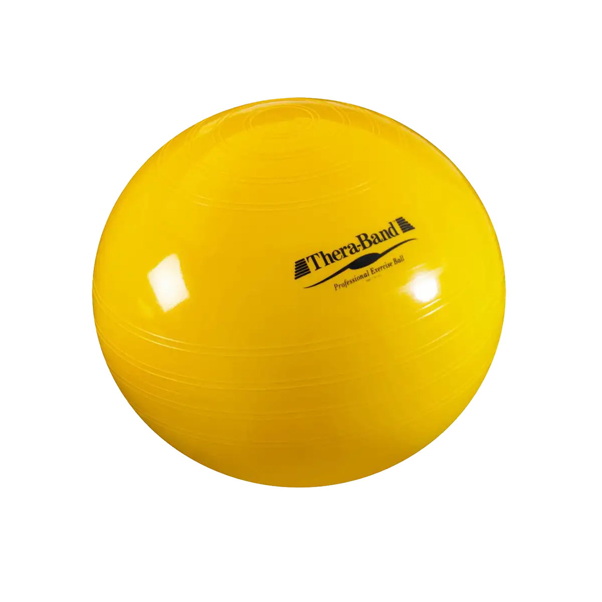 THERABAND Standard Gymnastikball in gelb auf transparentem Hintergrund. #größe_45 cm