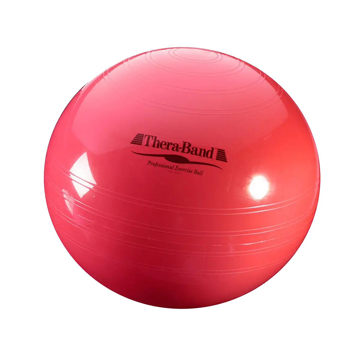 THERABAND Standard Gymnastikball in rot auf transparentem Hintergrund. #größe_55 cm